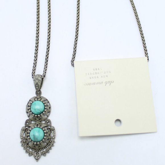New Club Monaco Tamara Turquoise Necklace - Picture 4 of 4